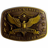 Deadwood Trading Right to Bear (Antique Brass) - Men's Belt Buckle