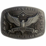 Deadwood Trading Right to Bear (Antique Nickel) - Men's Belt Buckle