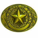 Deadwood Trading State of Texas (Gold) - Men's Belt Buckle