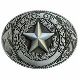 Deadwood Trading State of Texas (Silver) - Men's Belt Buckle