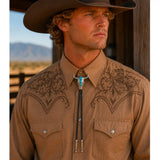 Deadwood Tradiing Turquoise Longhorn - Bolo Tie