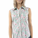 Honey Creek Sleeveless Cactus - Women's Western Blouse