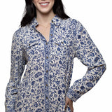 Honey Creek Chinoiserie Print - Women's Western Blouse
