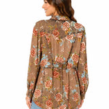 Honey Creek Flowing Flowers - Women's Western Blouse