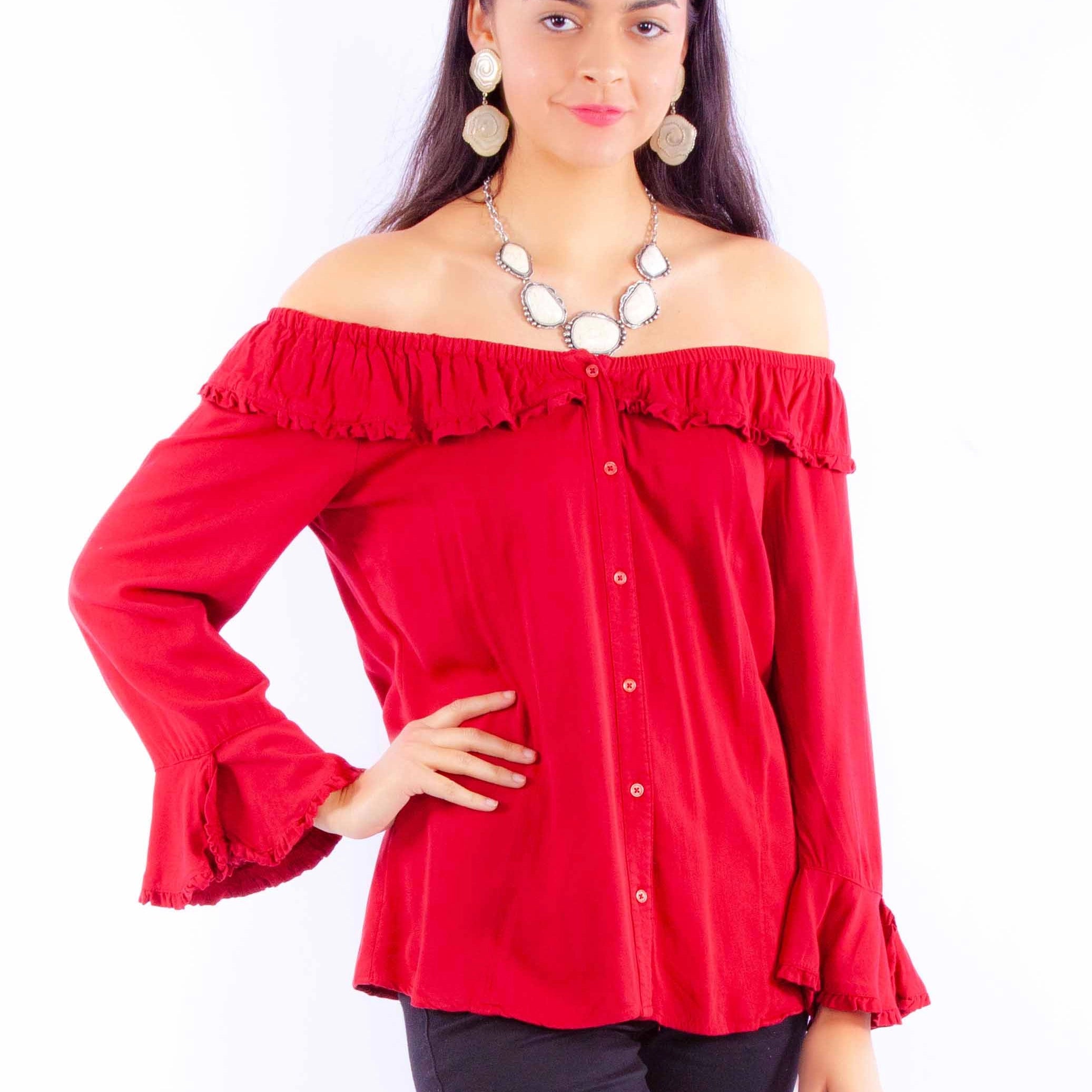 Honey Creek Off Shoulder - Women's Western Blouse