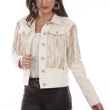 Honey Creek Embroidery Fringe - Women's Jean Jacket