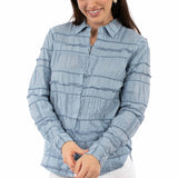 Honey Creek Patchwork Ruffles - Women's Western Blouse