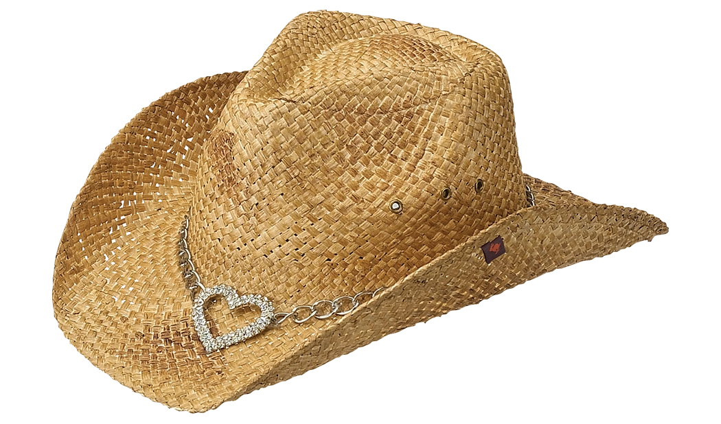 Peter Grimm Heart Attack - Straw Cowboy Hat