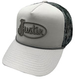 Justin Camo Mesh (White) - Trucker Cap