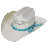 Justin Diamond Horseshoe - Bangora Straw Cowgirl Hat