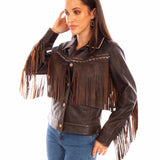 Scully Long Fringe - Women's Leather Jacket
