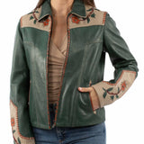 Scully Floral Yokes - Women's Leather Jacket