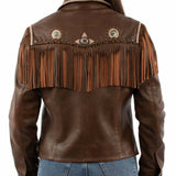 Scully Conchos and Fringes - Women's Leather Jacket