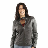 Scully Quilted Shoulders - Women's Leather Jacket