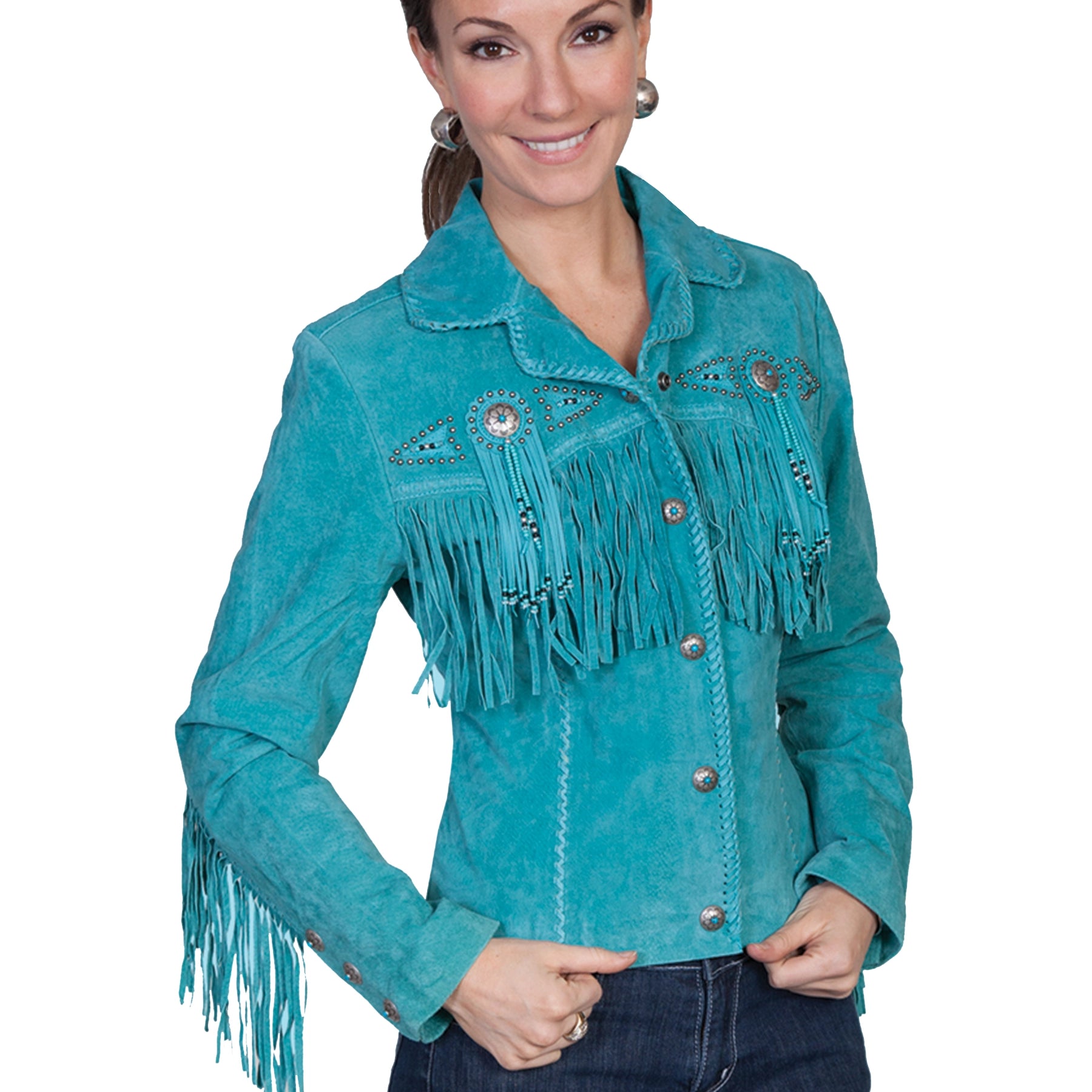 Scully Beaded Fringe - Women's Leather Jacket