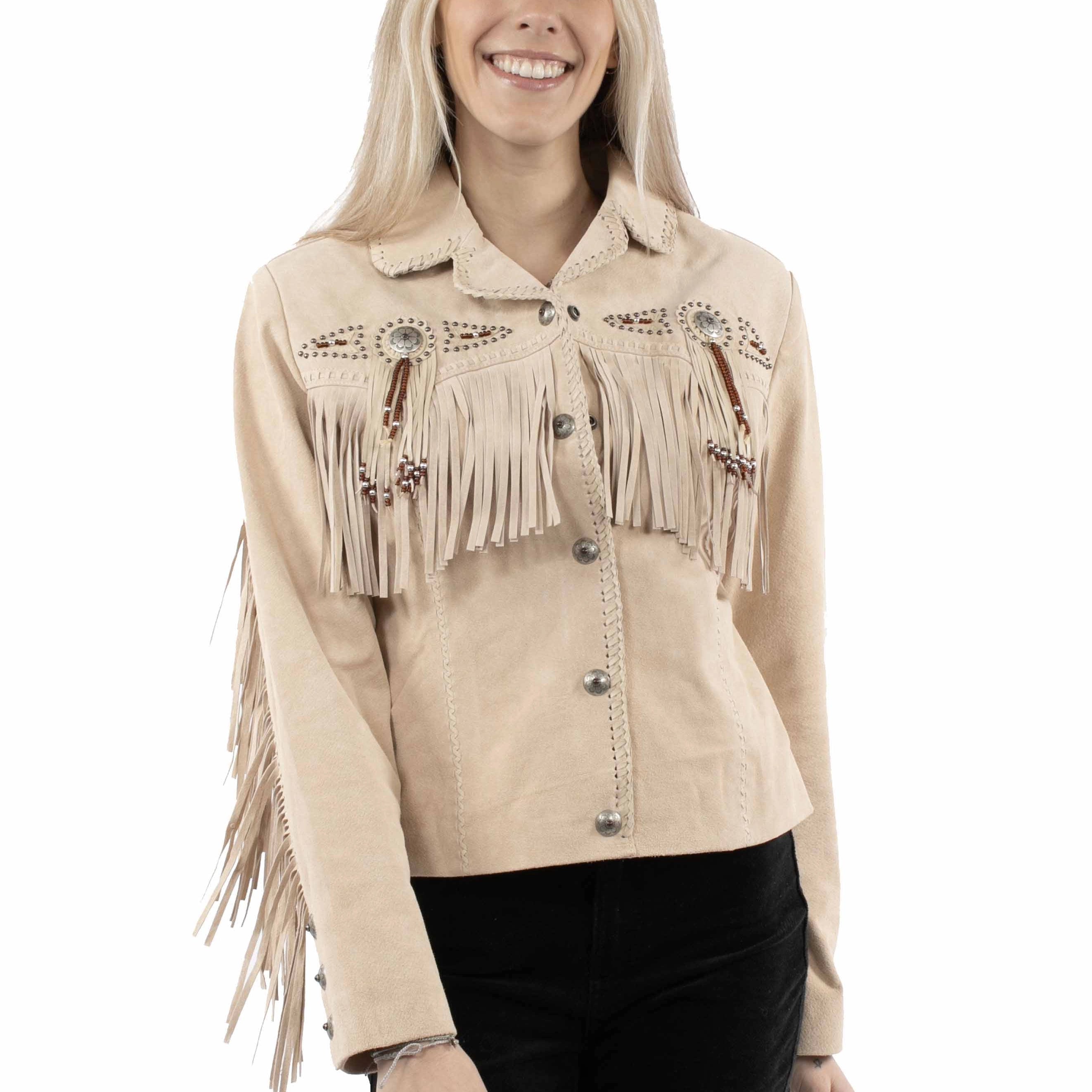 Scully Beaded Fringe - Women's Leather Jacket