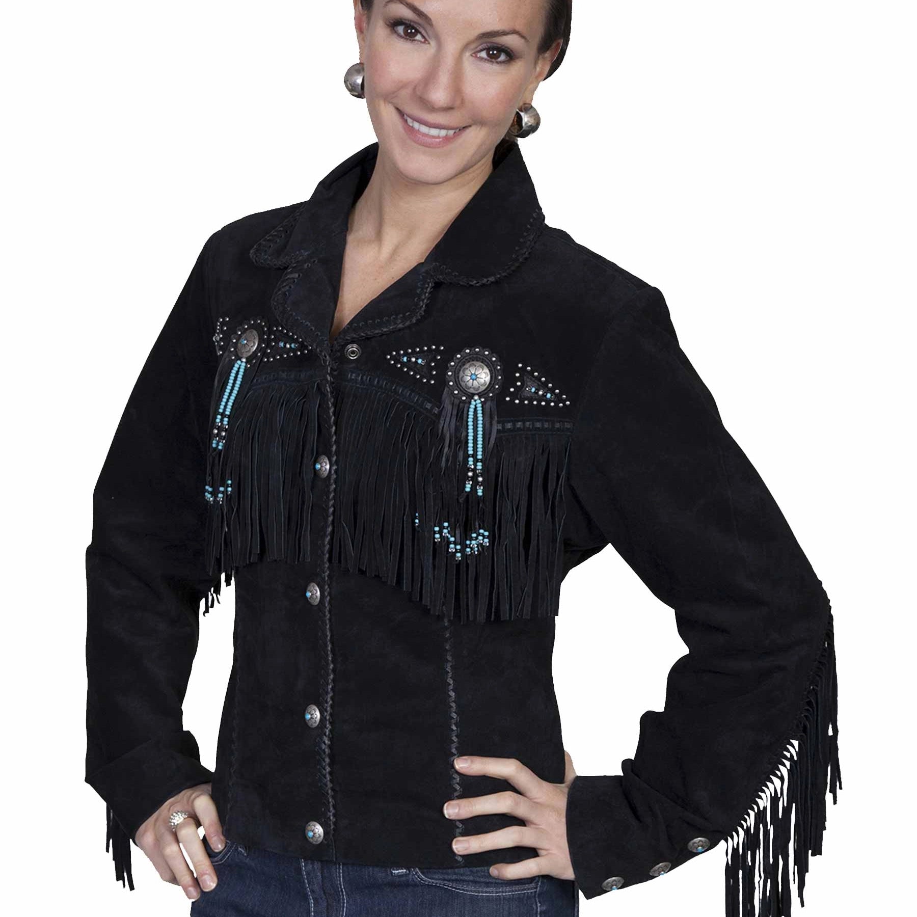 Scully Beaded Fringe - Women's Leather Jacket