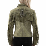 Scully Beaded Fringe - Women's Leather Jacket