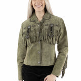 Scully Beaded Fringe - Women's Leather Jacket