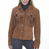 Scully Beaded Fringe - Women's Leather Jacket