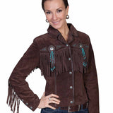 Scully Beaded Fringe - Women's Leather Jacket