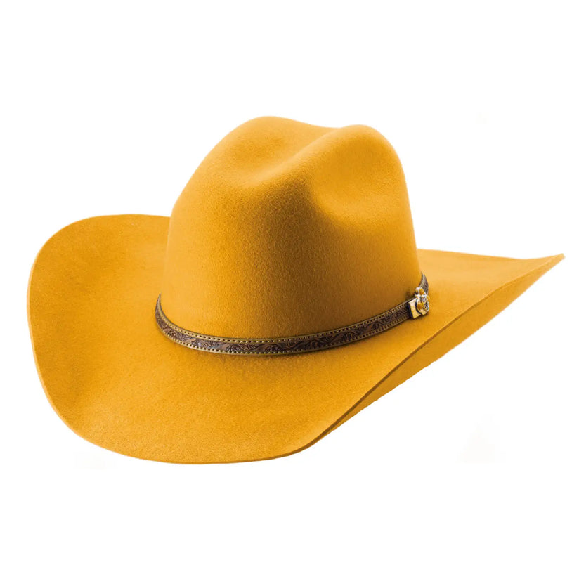 Bullhide Rodeo Round Up Felt Collection Kayce 4X Cowboy Black Hat in Size 7
