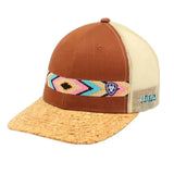 ARIAT Aztec Cork Bill (Tan/Multi) - Trucker Cap - Hatcountry