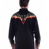 Scully Honky-Tonk Heatwave  (Black/Yellow) - Men's Western Shirt