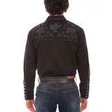 Scully Midnight Bloom - Embroidered Men's Western Shirt
