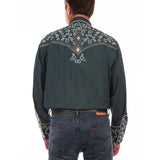 Scully Diamondback Scroll - Embroidered Men's Western Shirt