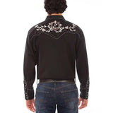 Scully Lucky Rose - Embroidered Men's Western Shirt