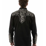 Scully Silver Scroll - Embroidered Men's Western Shirt