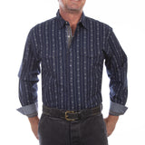 Scully Skull Stripes (PS-093) - Men's Dress Shirt