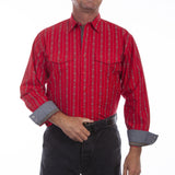 Scully Skull Stripes (PS-093) - Men's Dress Shirt