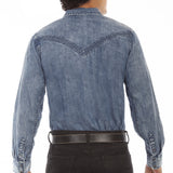 Scully Pleated Pockets - Men's Denim Shirt