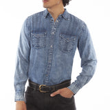 Scully Pleated Pockets - Men's Denim Shirt
