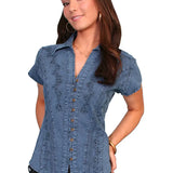 Scully Cantina Short Sleeve Blouse (PSL-066) - Women's Shirt