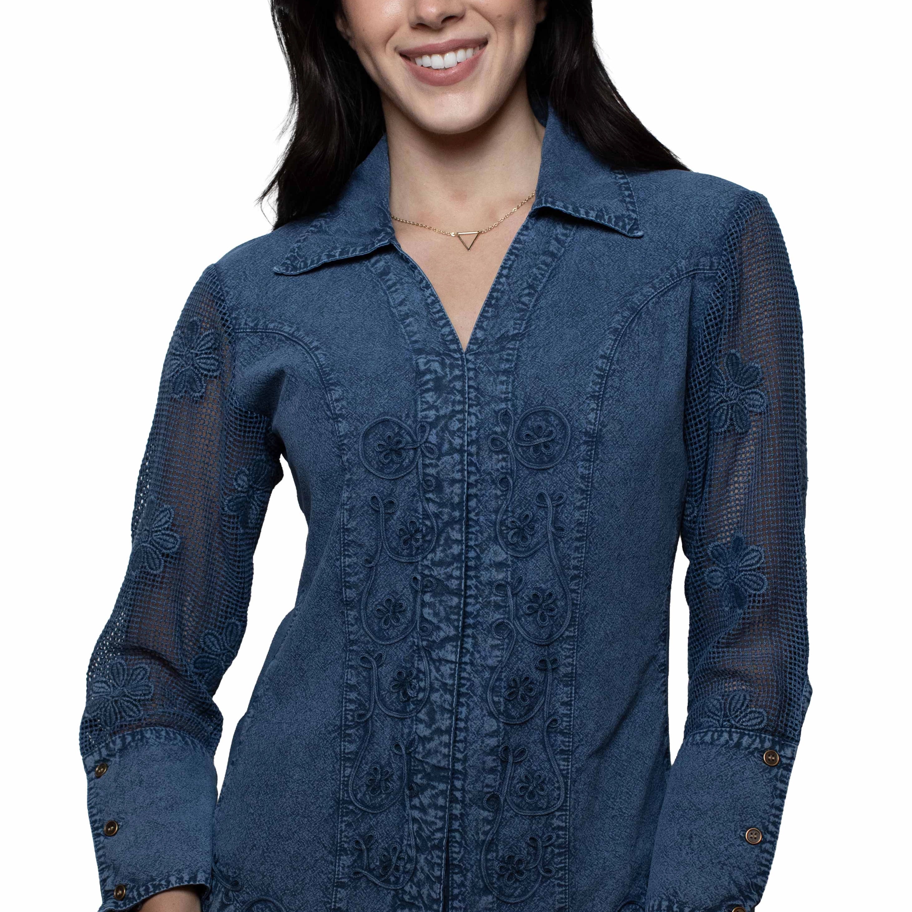 Scully Floral Front - Women's Western Blouse