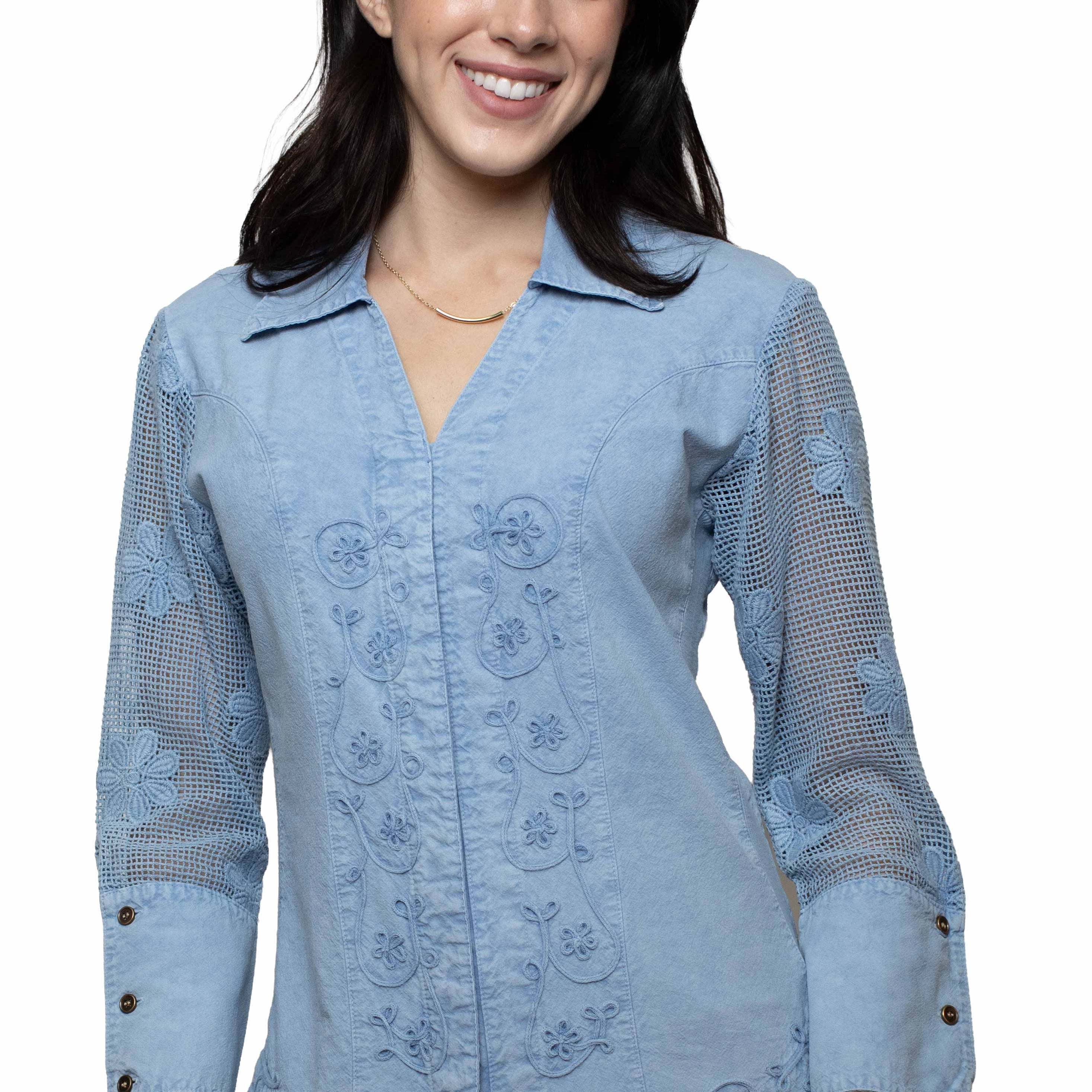 Scully Floral Front - Women's Western Blouse