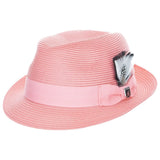 Stacy Adams Belmont - Straw Fedora Hat (Closeout)