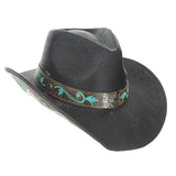 Scala Amanda - Embroidered Applique Toyo Cowgirl Hat