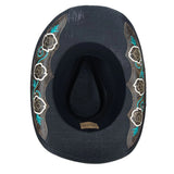 Scala Amanda - Embroidered Applique Toyo Cowgirl Hat