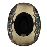 Scala Amanda - Embroidered Applique Toyo Cowgirl Hat