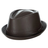 Stacy Adams Vincent - Vegan Leather Fedora Hat