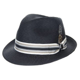 Stacy Adams Aarmar - Braided Straw Fedora Hat