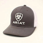 Ariat Grey/White-Trucker Hat - Hatcountry