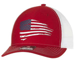ARIAT Distressed USA Flag (Red/White) - Trucker Cap - Hatcountry