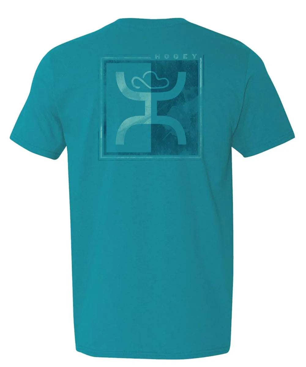 HOOey Inverted Hooey (Tropical Blue) - Mens T-Shirt - Hatcountry