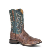 Stetson Alligator (Blue/Brown) - Men's Alligator Cowboy Boot