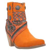 Orange Biker Boots